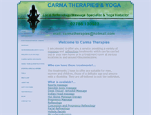 Tablet Screenshot of carmatherapies.com